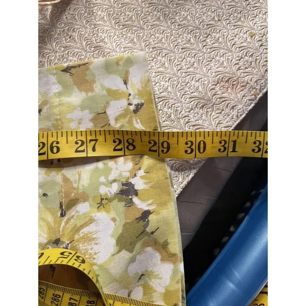 Vintage Yellow Floral Yellow Crisp Springmaid Marvelaire Pillowcase EUC